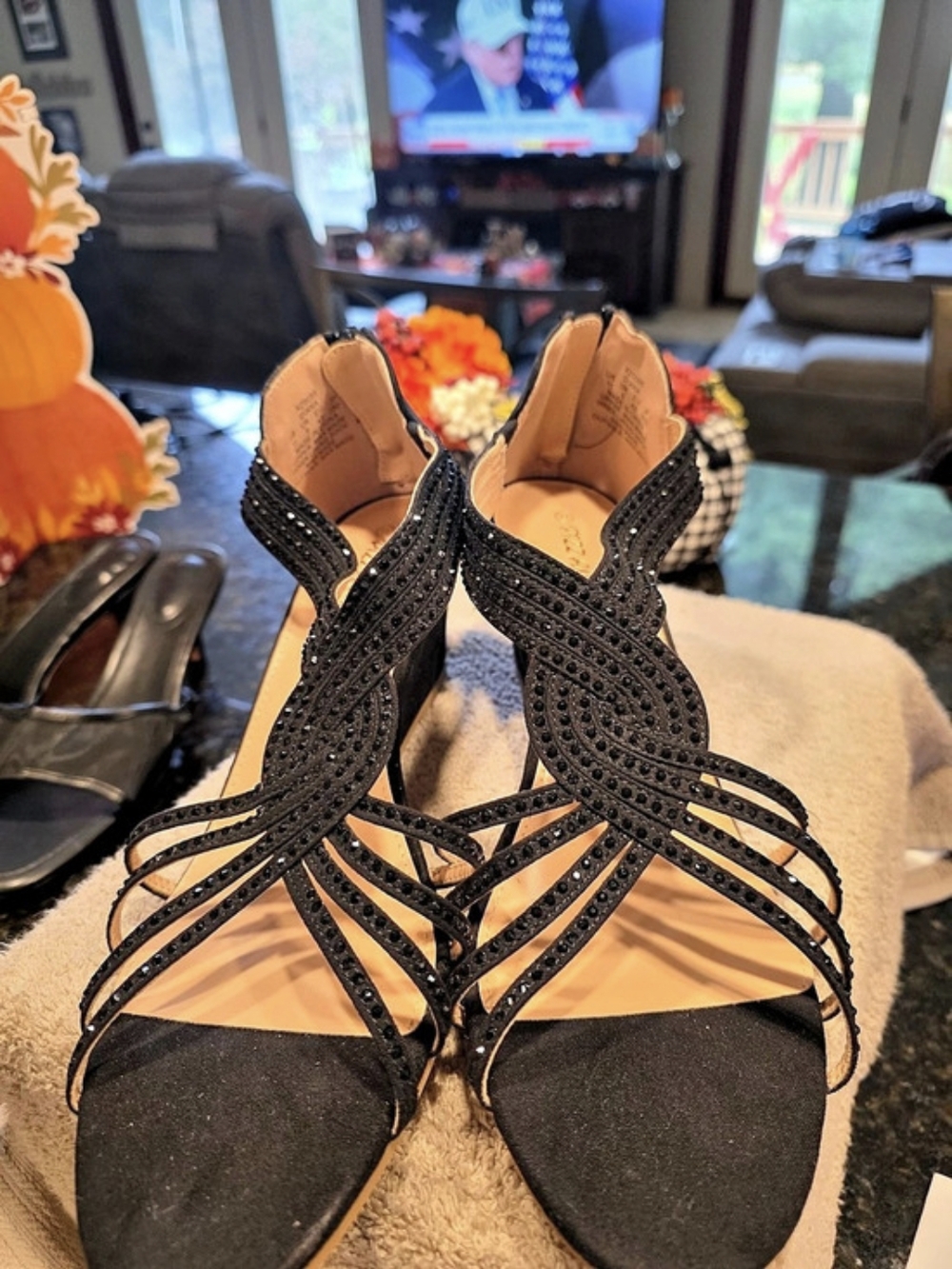 Black High Heel Sandals
